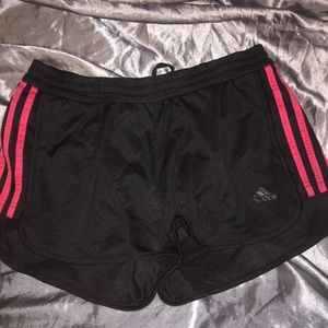 Black and pink Adidas shorts